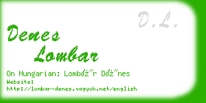 denes lombar business card